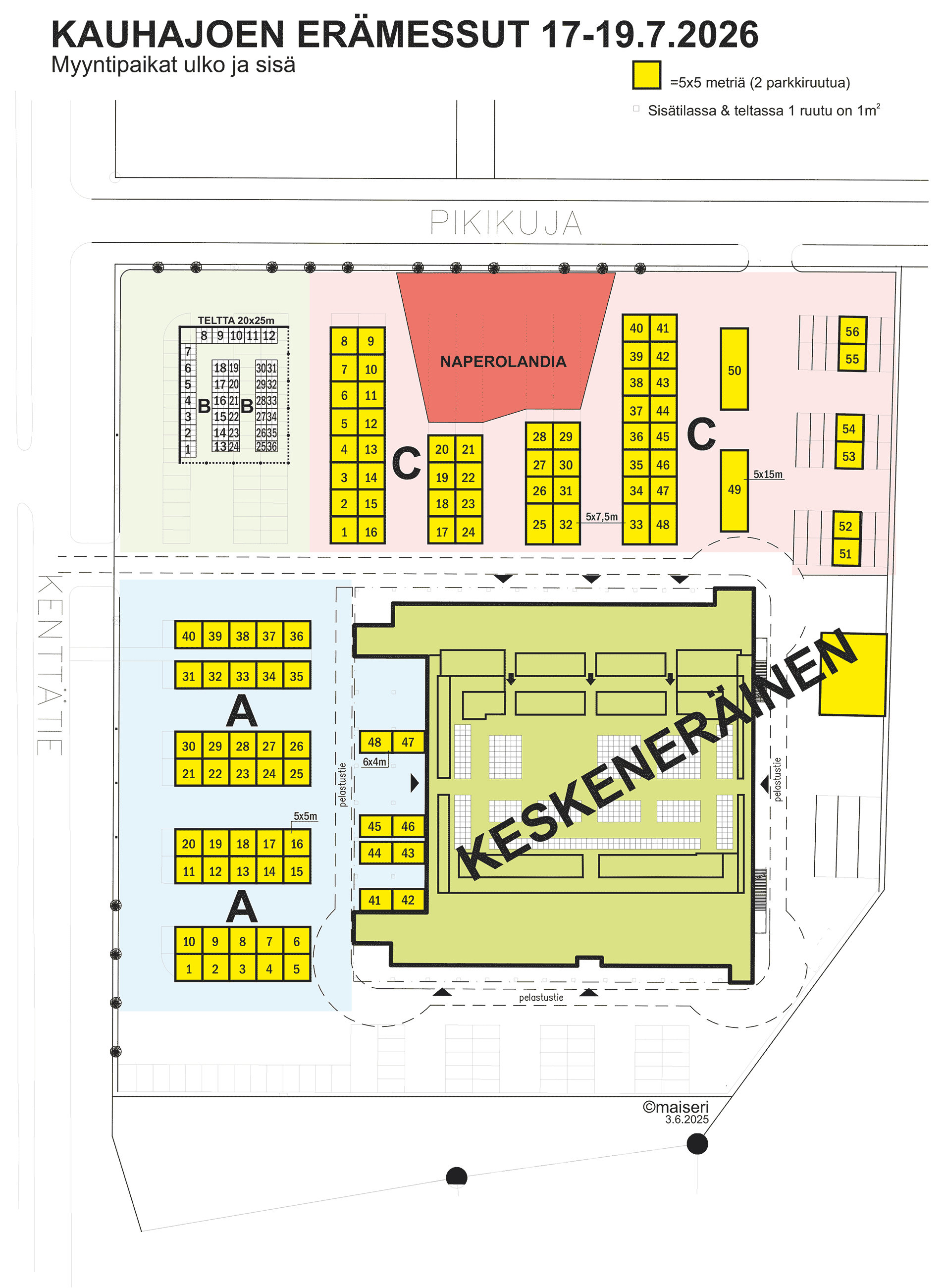 Kauhajoen Erämessut Pohjakartta, alustava