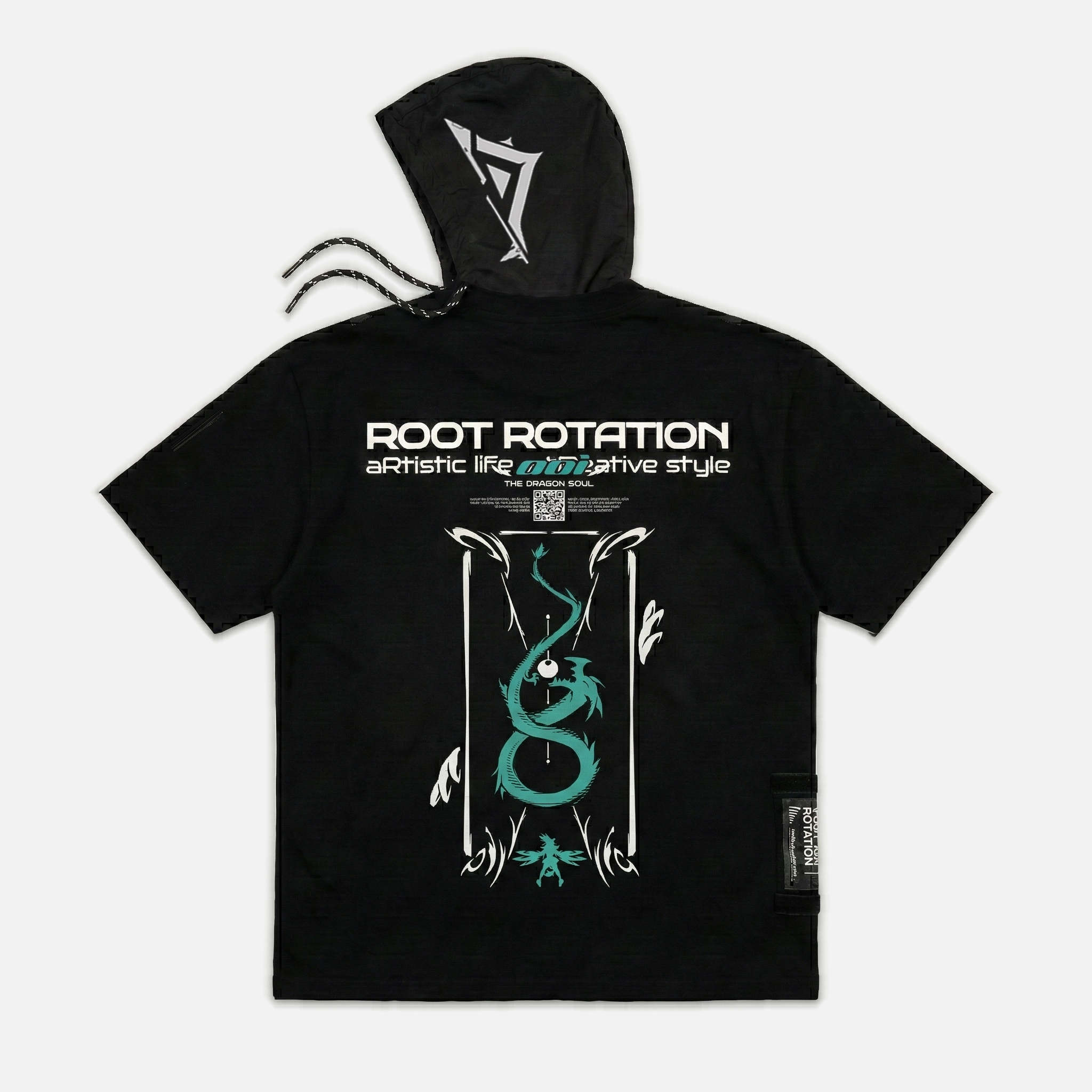 Áo Hoodie Tay Ngắn Oversize AOI Fanart Phản Quang AR