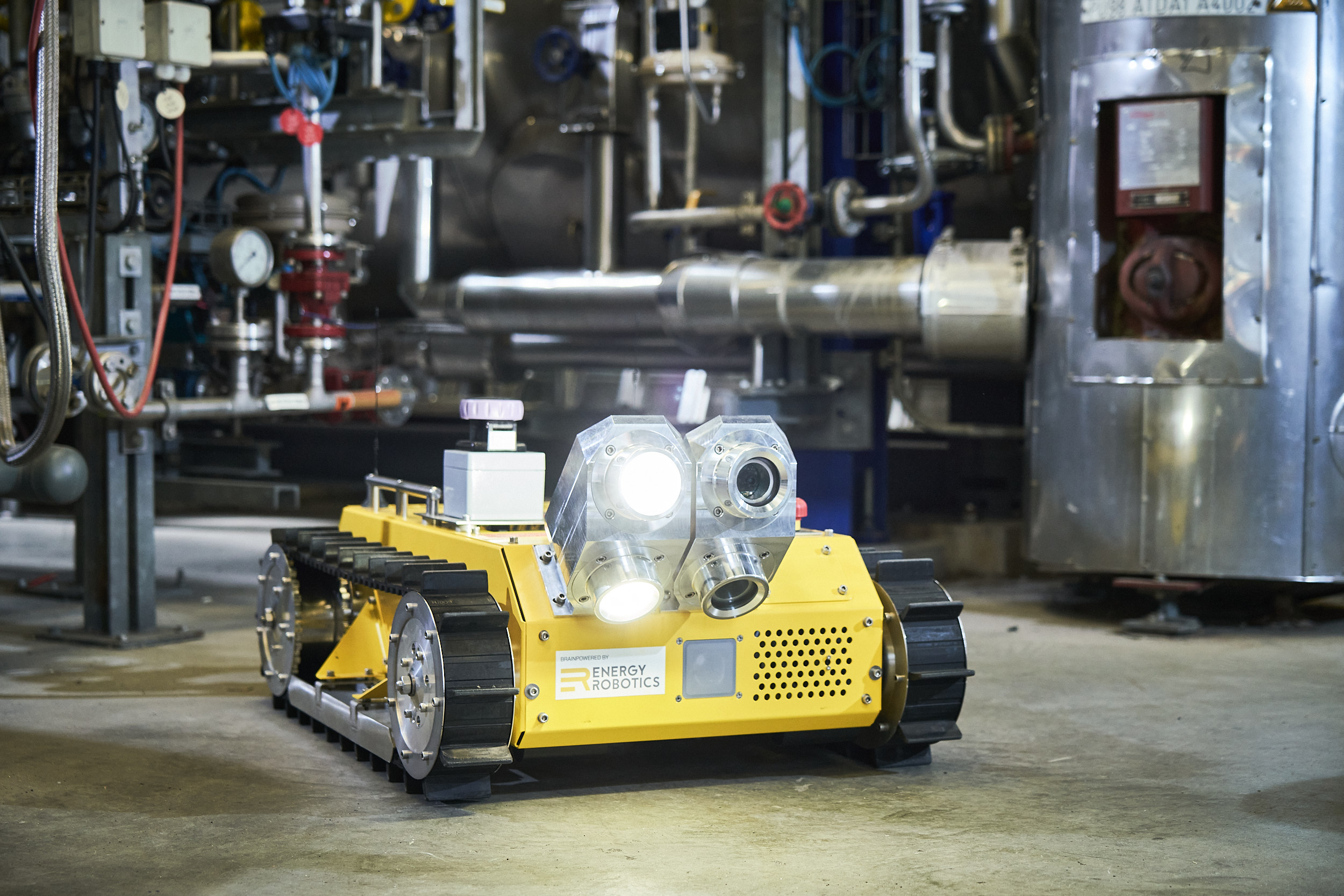 inspection robot in oil plant