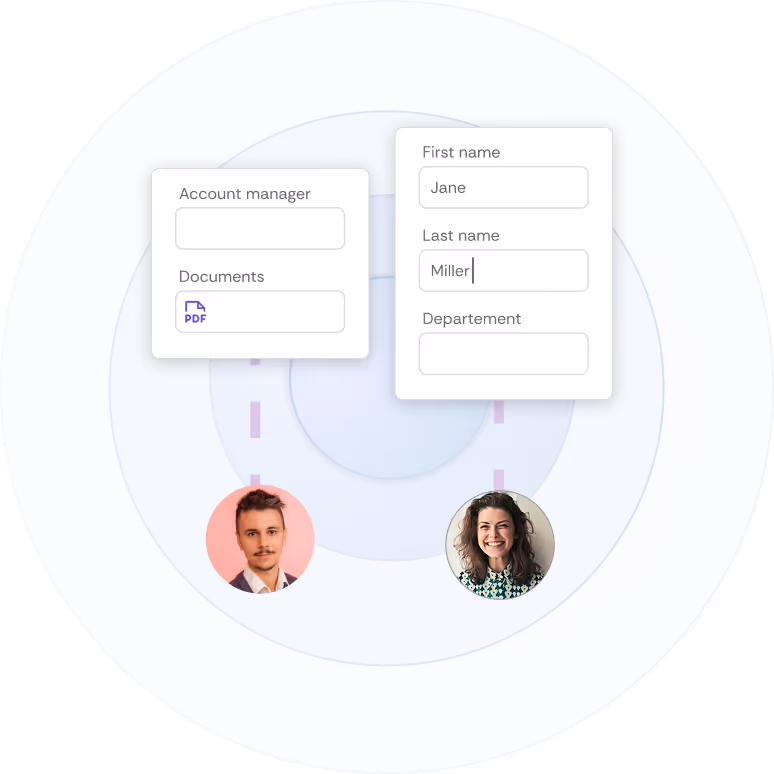 Two different registration forms for different target groups.
