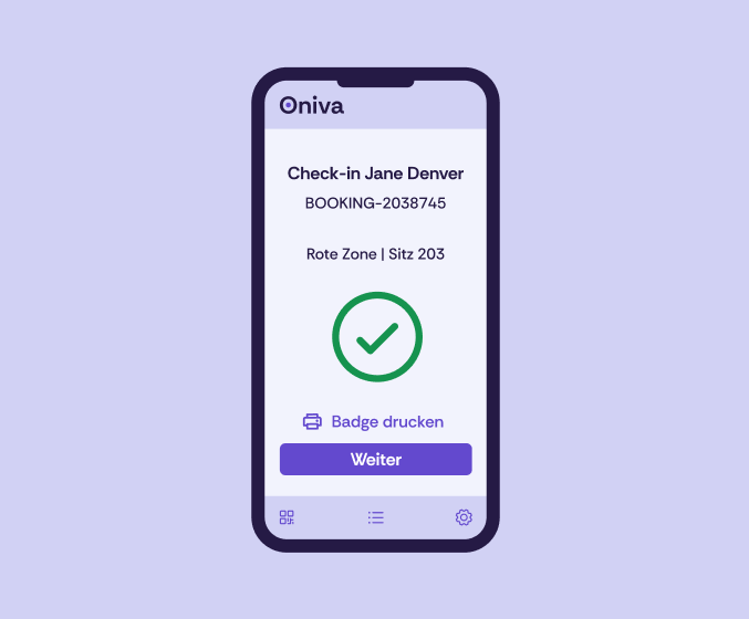 Drucken des Badges aus der Check-In App