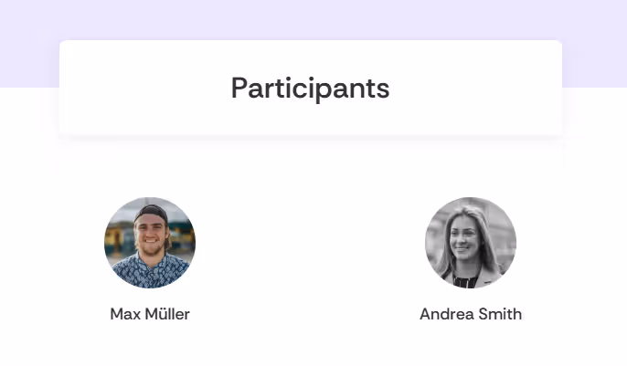 Participants displayed on an Oniva event website.