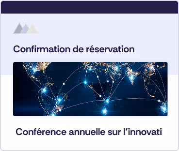 Exemple de modèle d'e-mail dans Oniva.