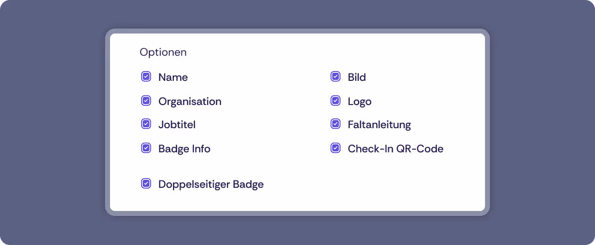 Screenshot der Badge-Konfiguration aus Oniva.