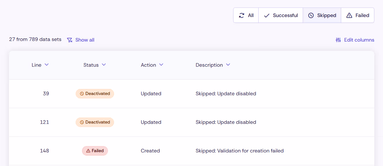 Detailed log in Oniva.