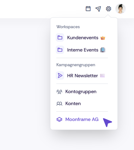 Navigation zu den Mandanten-Einstellungen in Oniva.