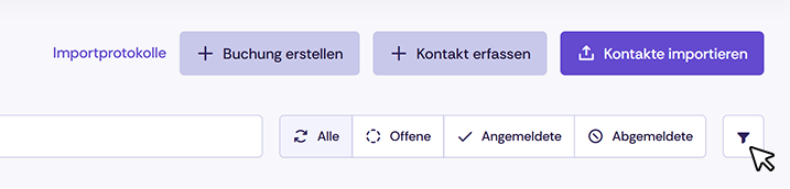Kontakte filtern in Oniva