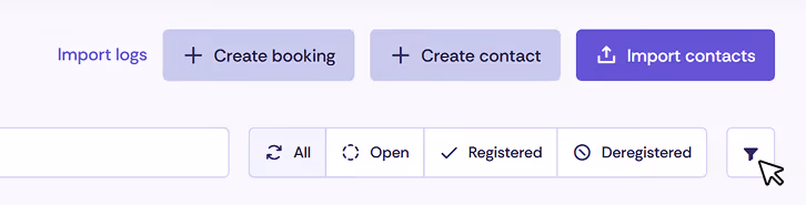 Filtering contacts in Oniva
