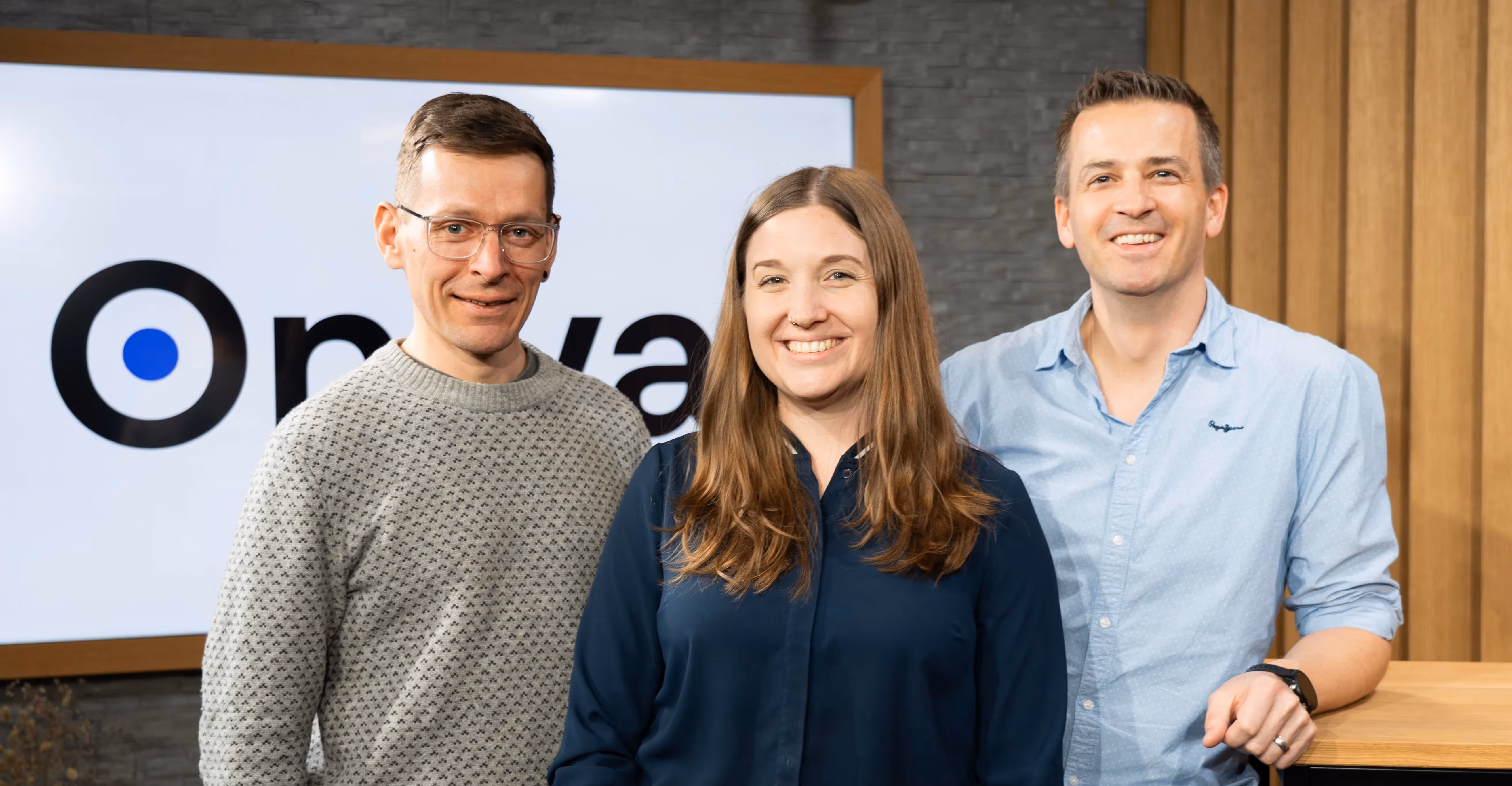 Teambild mit Simon Gadient, Anna Fredholm und Marc Blindenbacher.
