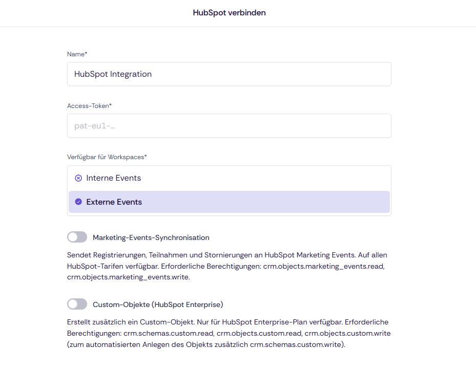 HubSpot Integration in Oniva