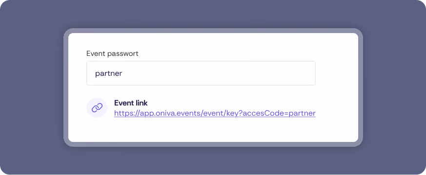 Authentication links in Oniva