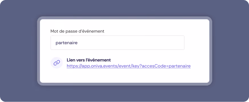 Liens d'authentification dans Oniva