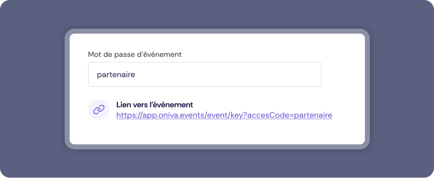 Liens d'authentification dans Oniva