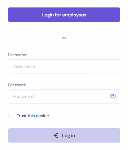 Oniva Login Page