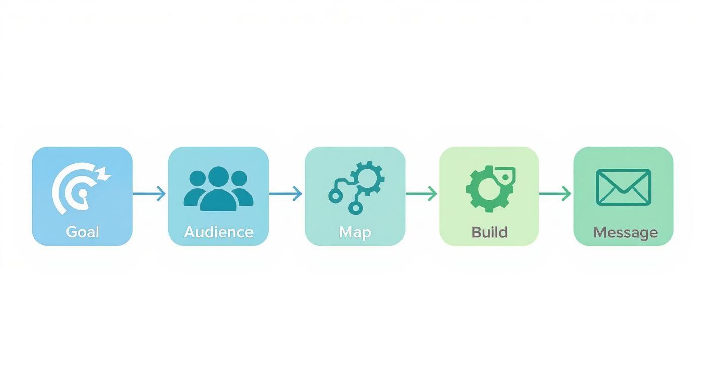 Infographic about marketing automation workflows
