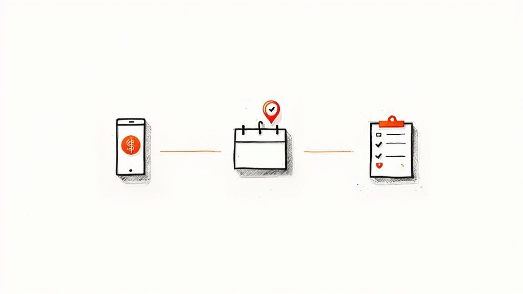 A nonprofit team member using a laptop to coordinate with volunteers and donors through a mass texting service platform.