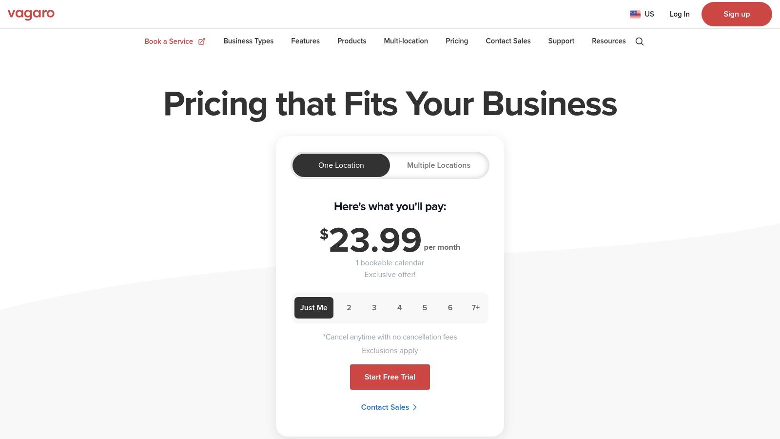 Vagaro's dashboard showing scheduling and client management features.
