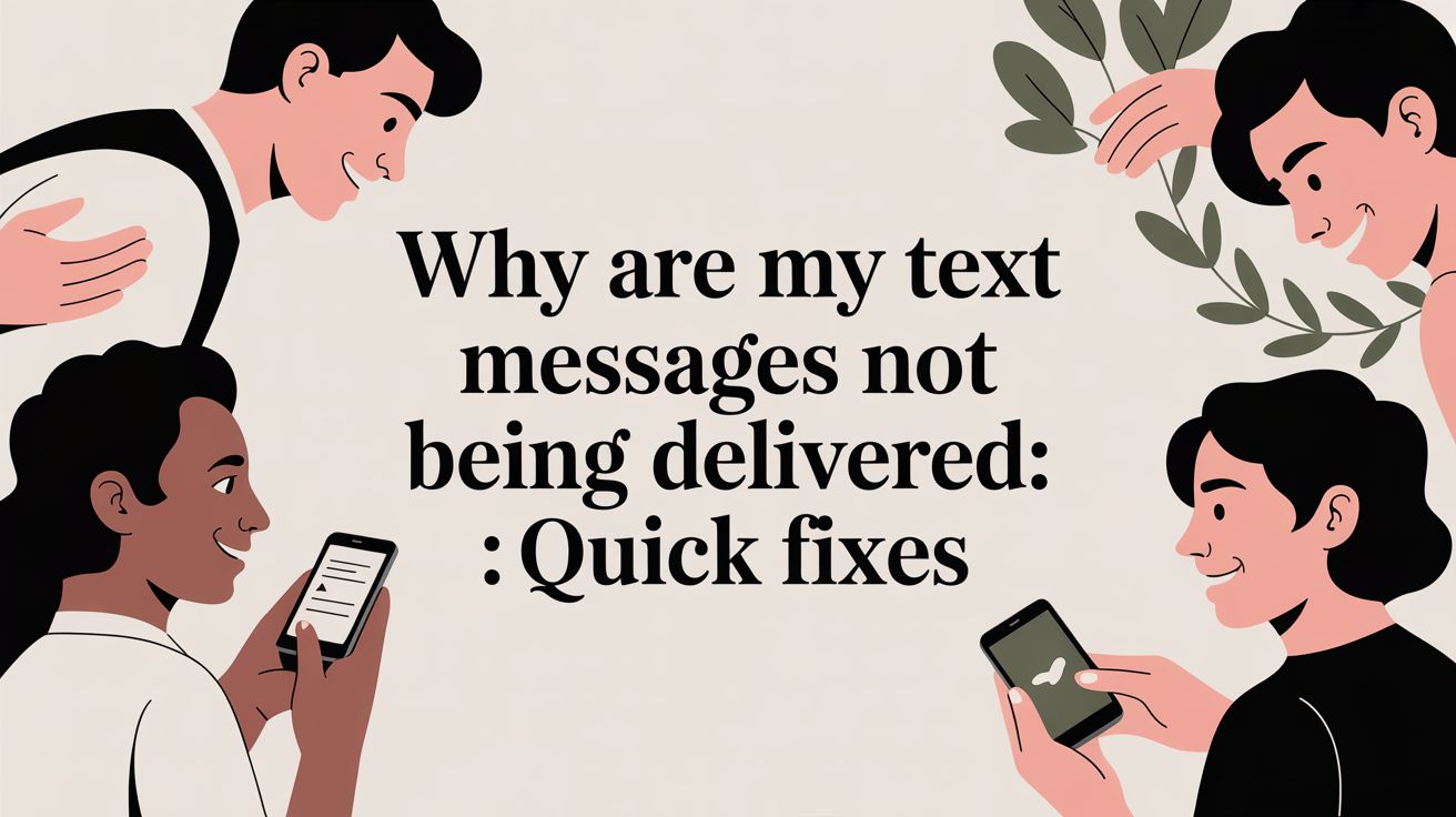 why are my text messages not being delivered: quick fixes