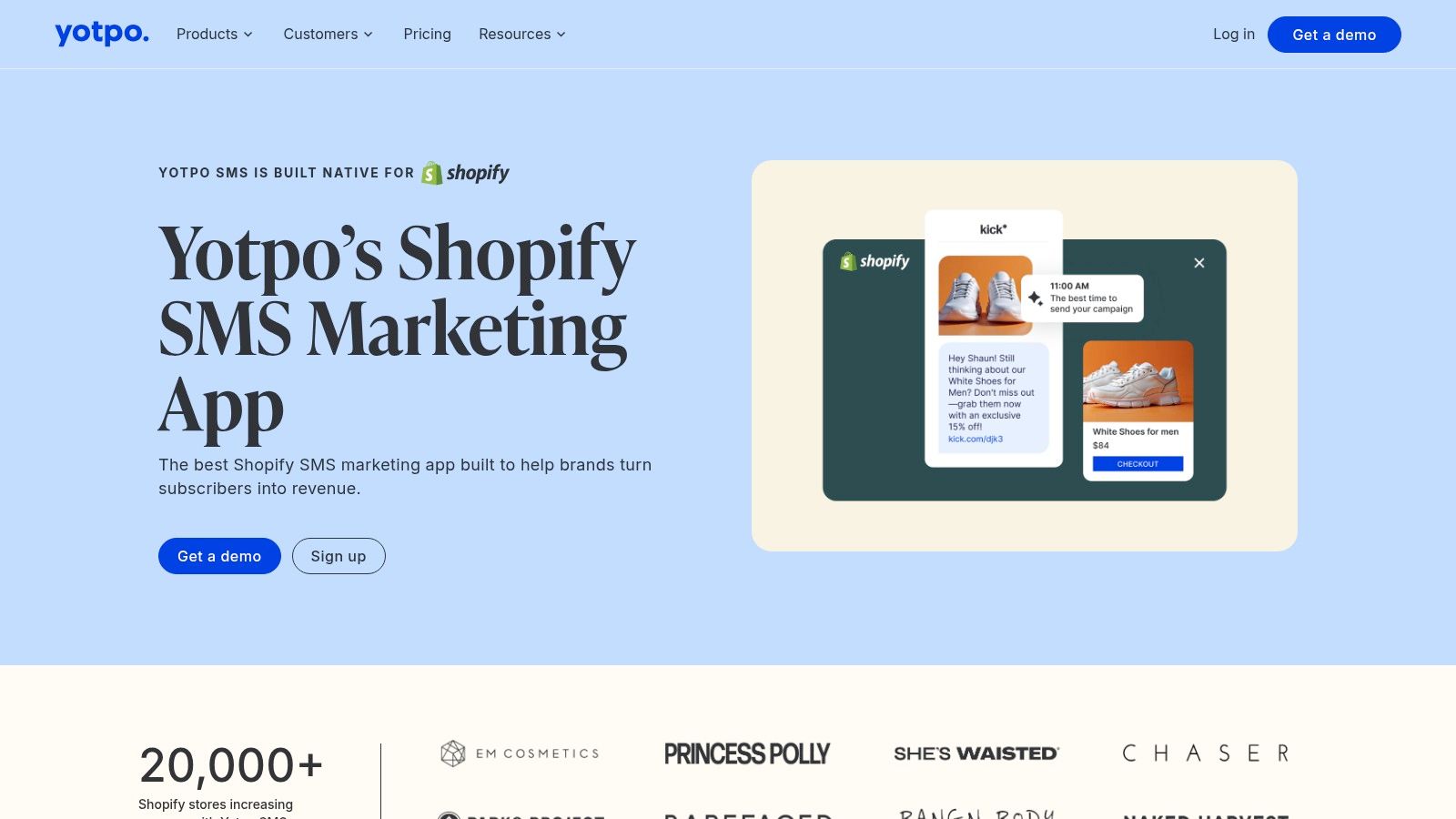 Yotpo SMS & Email offers a unified dashboard for managing both text and email campaigns.