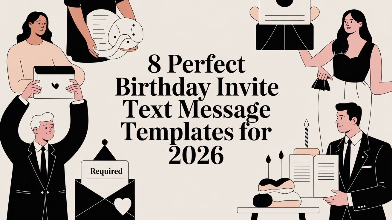8 Perfect Birthday Invite Text Message Templates for 2026