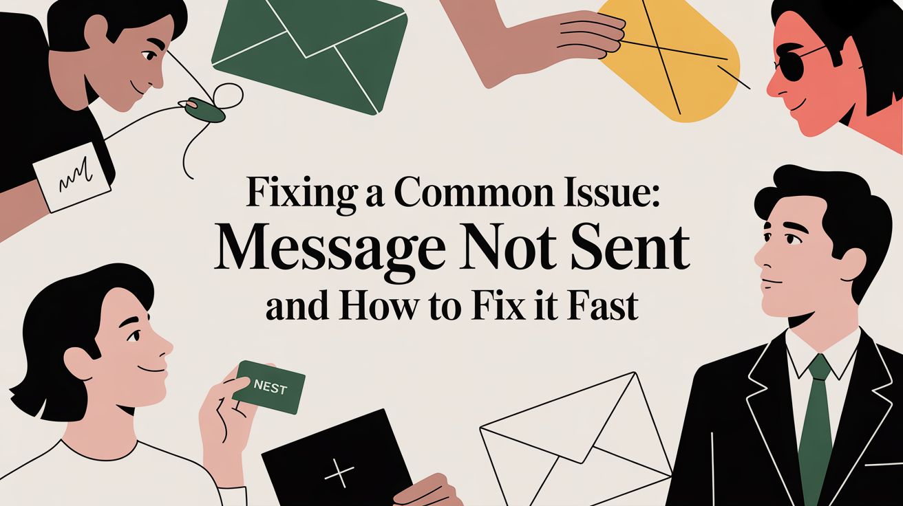 Fixing a common issue: message not sent and how to fix it fast