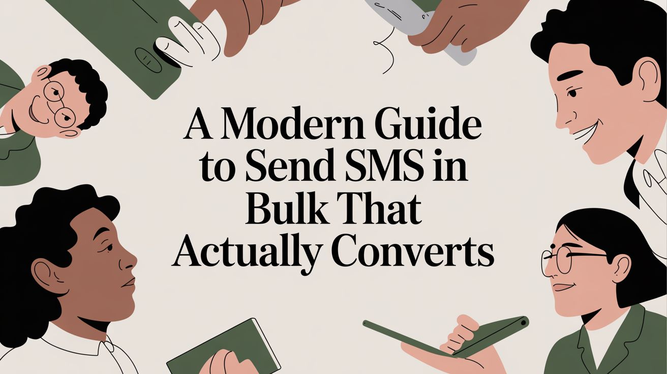 A Modern Guide to Send SMS in Bulk That Actually Converts