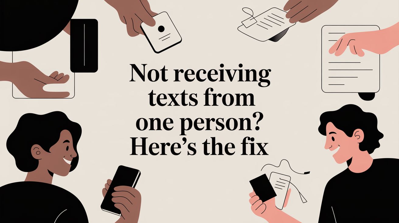 Not Receiving Texts From One Person? Here's the Fix