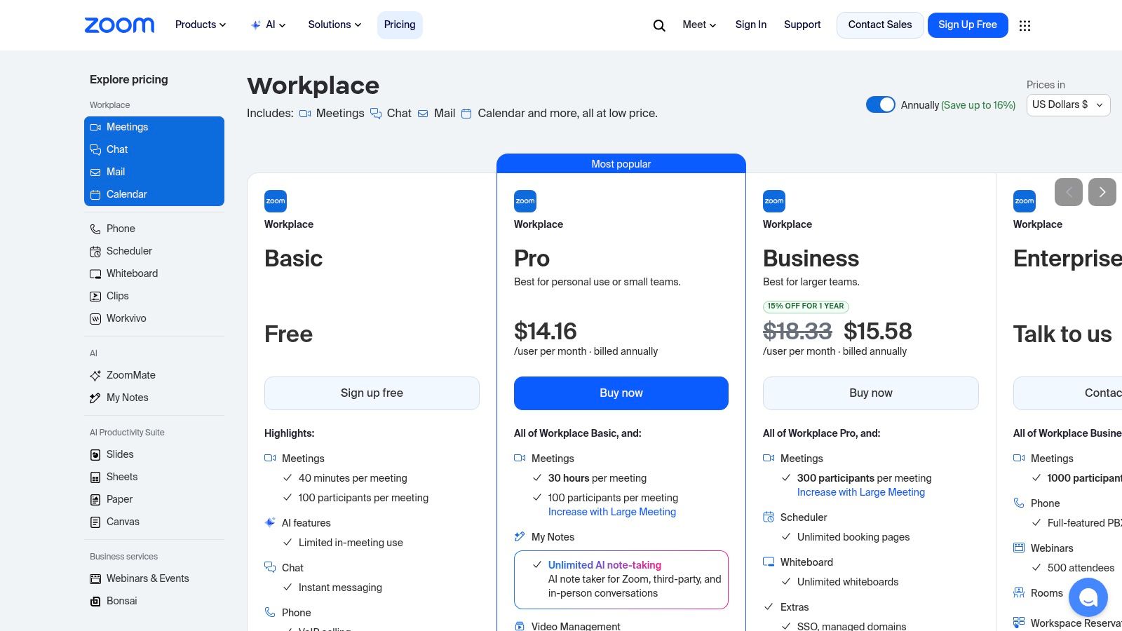 Zoom Workplace (formerly Zoom One)