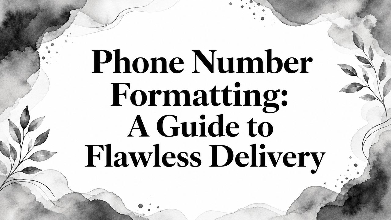 Phone Number Formatting: A Guide to Flawless Delivery