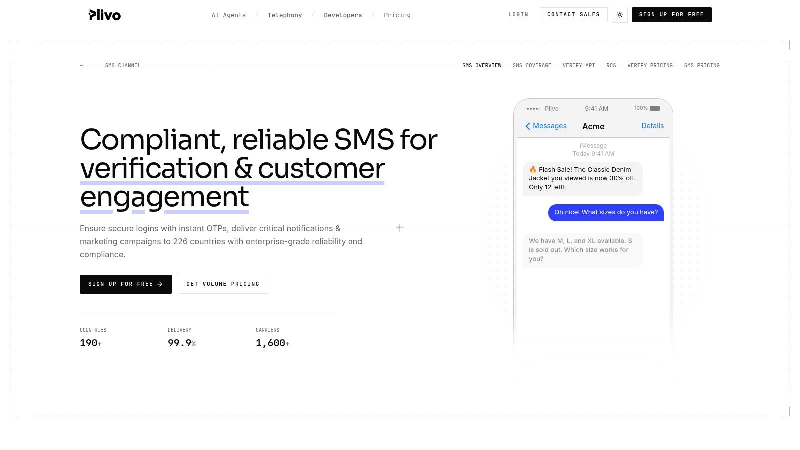 Twilio Programmable Messaging (SMS/MMS)