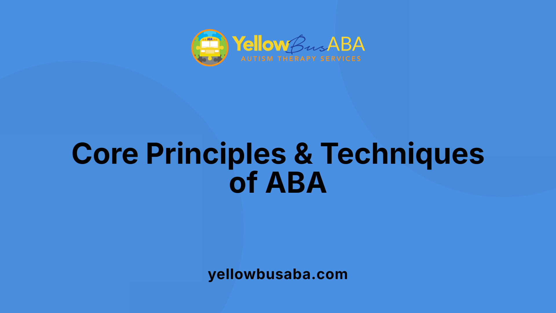 Core Principles &amp; Techniques of ABA