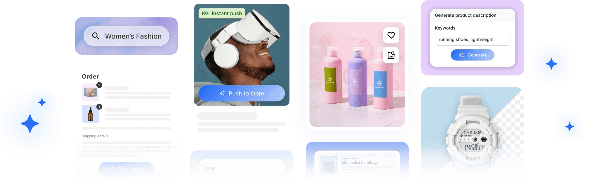E-commerce user interface with various products -  How To Test Products Dropshipping