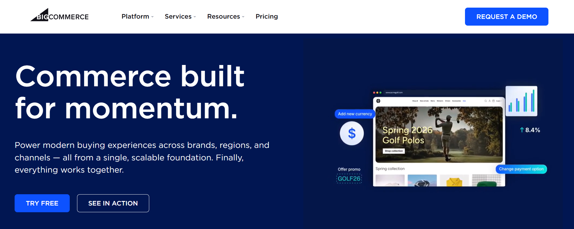 big commerce - Squarespace Alternative
