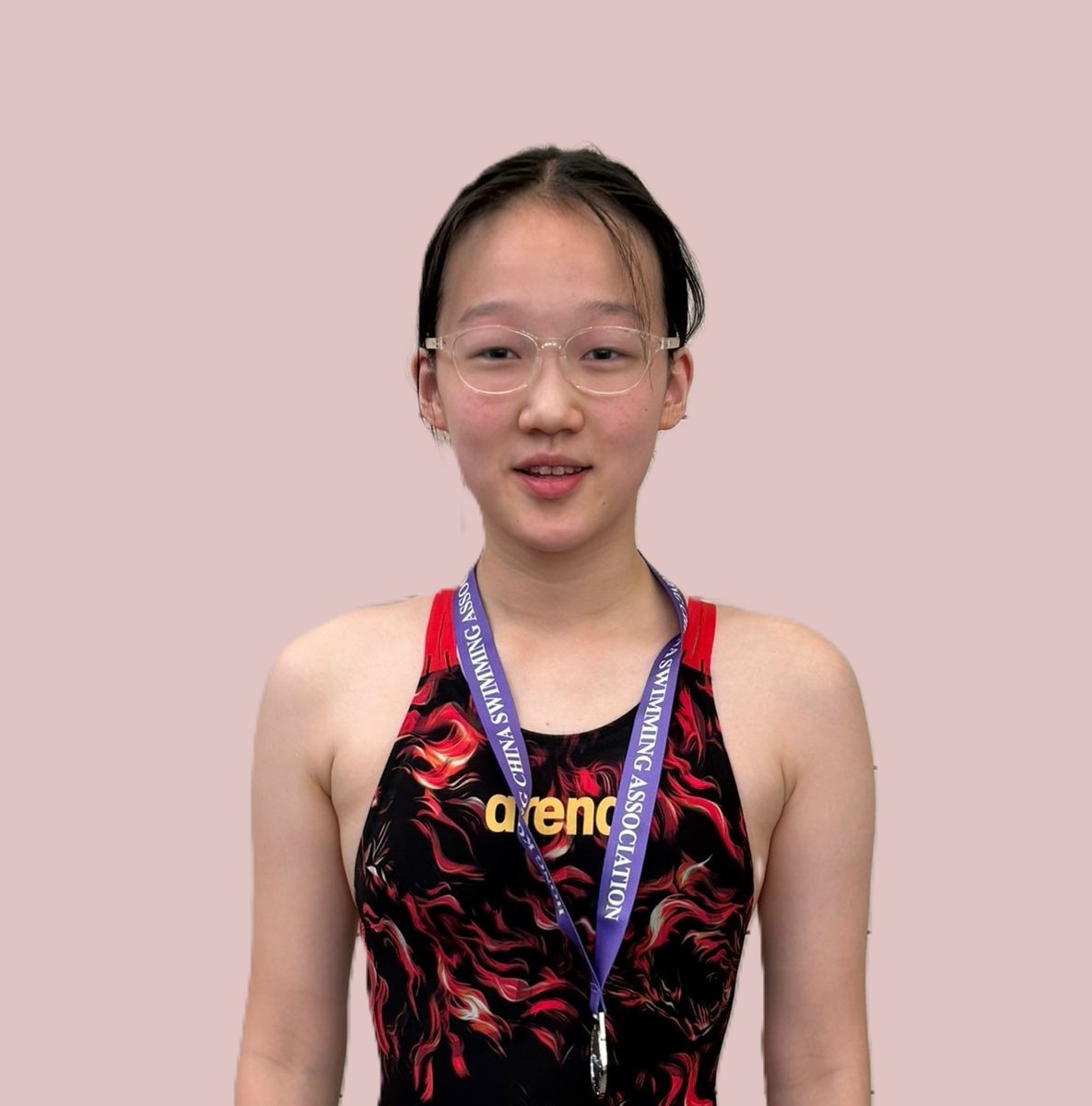 Yuxia Cheng wins silver in the 50m backstroke at the Harry Wright Swim School Division 3 Long Course meet in Hong Kong