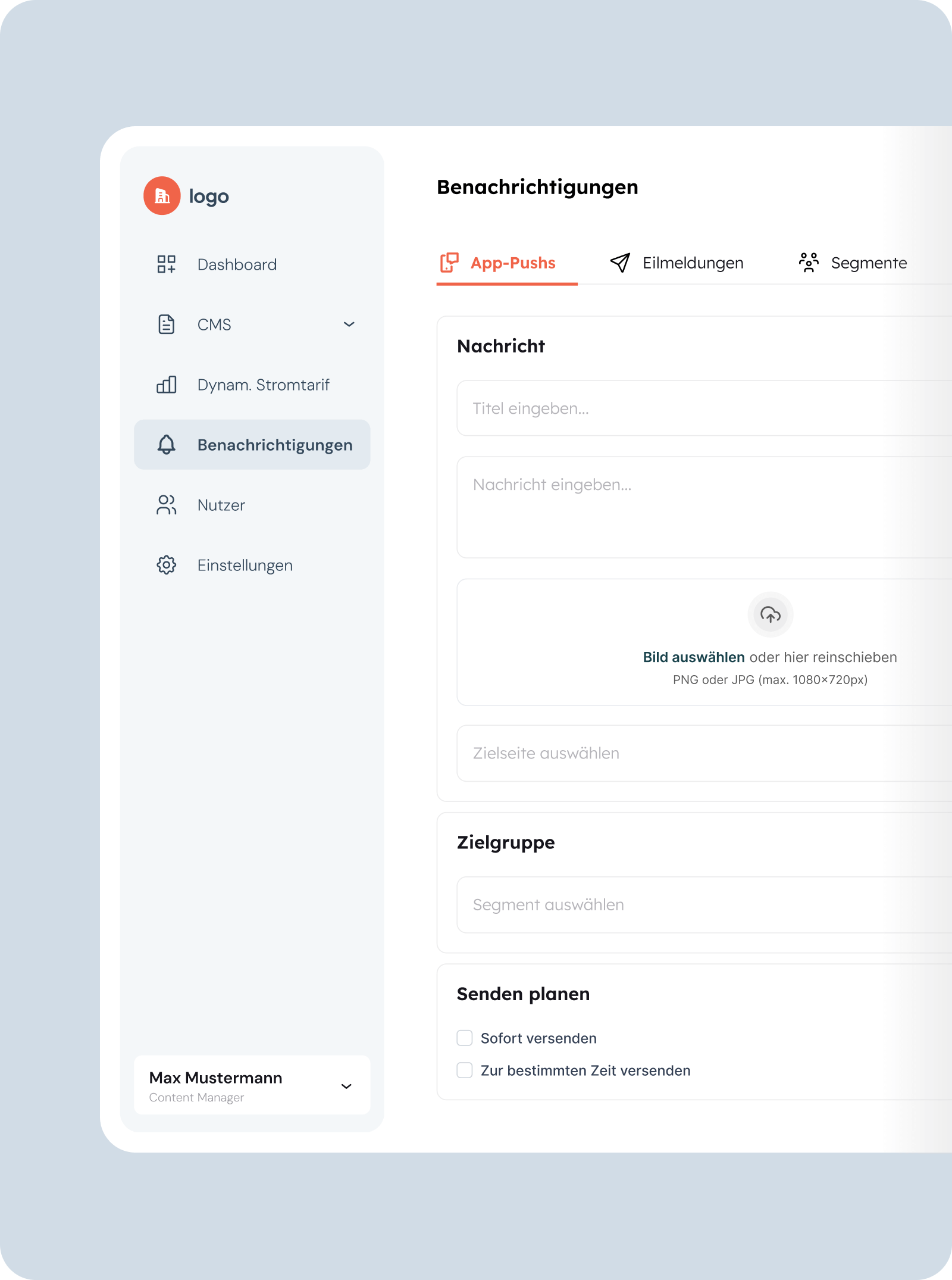 CMS für Stadtwerke-App
