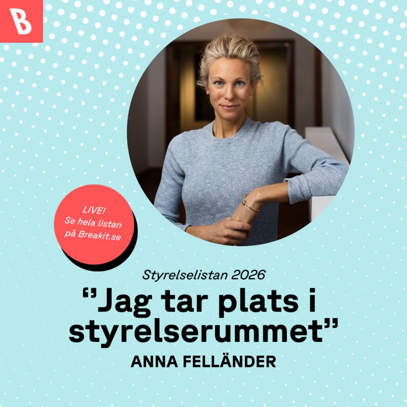 Anna Felländer Named to Breakit's Board List
