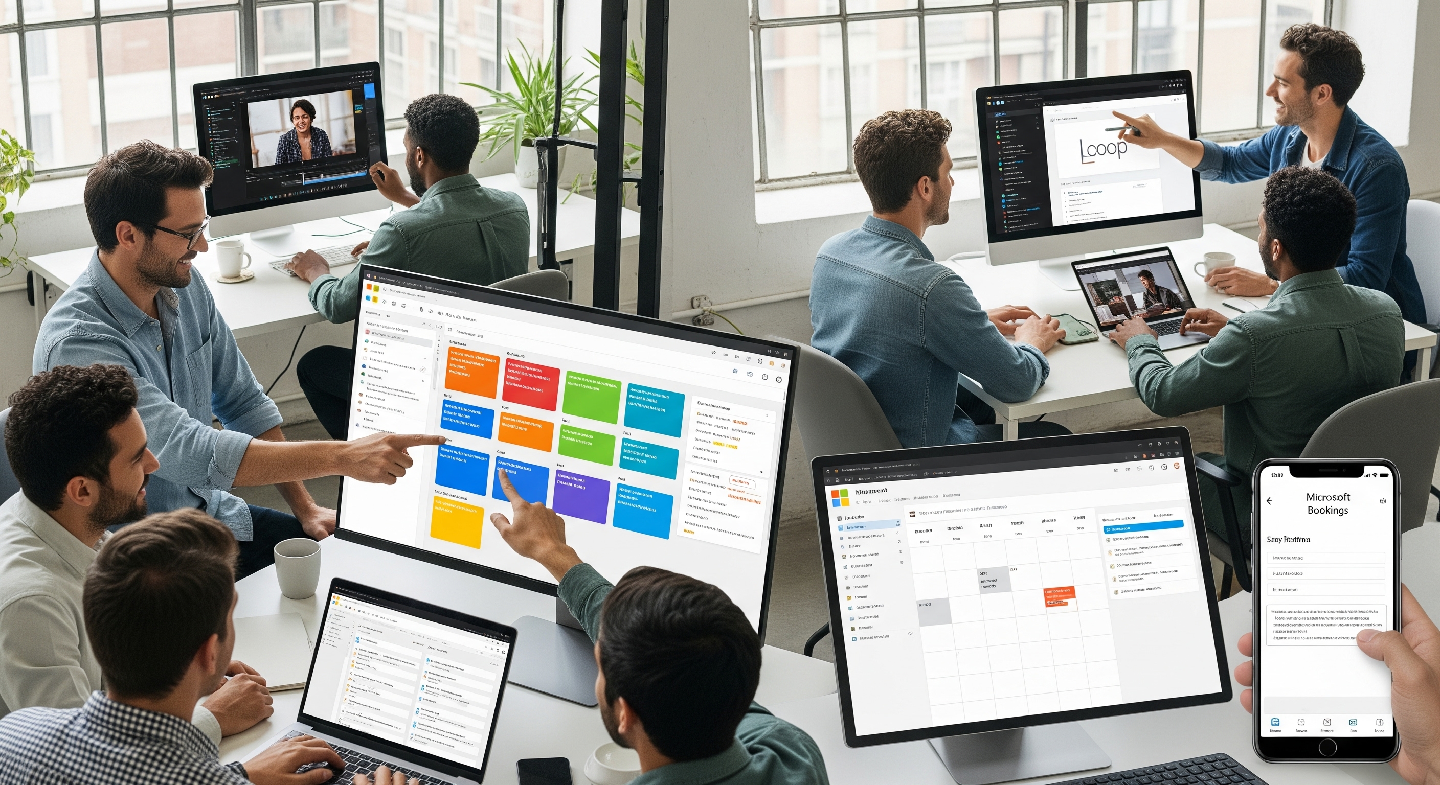Unsere Mitarbeiter nutzen verschiedene Microsoft 365-Anwendungen wie Planner, To Do, Bookings, Forms, Loop und Clipchamp, um Projekte zu organisieren und Prozesse zu optimieren.