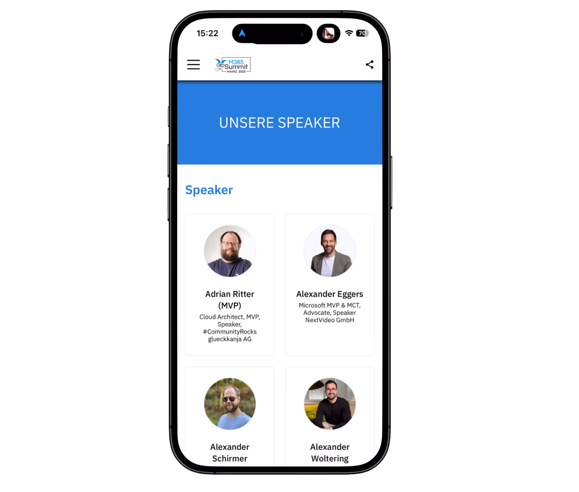 Speaker M365 Summit App