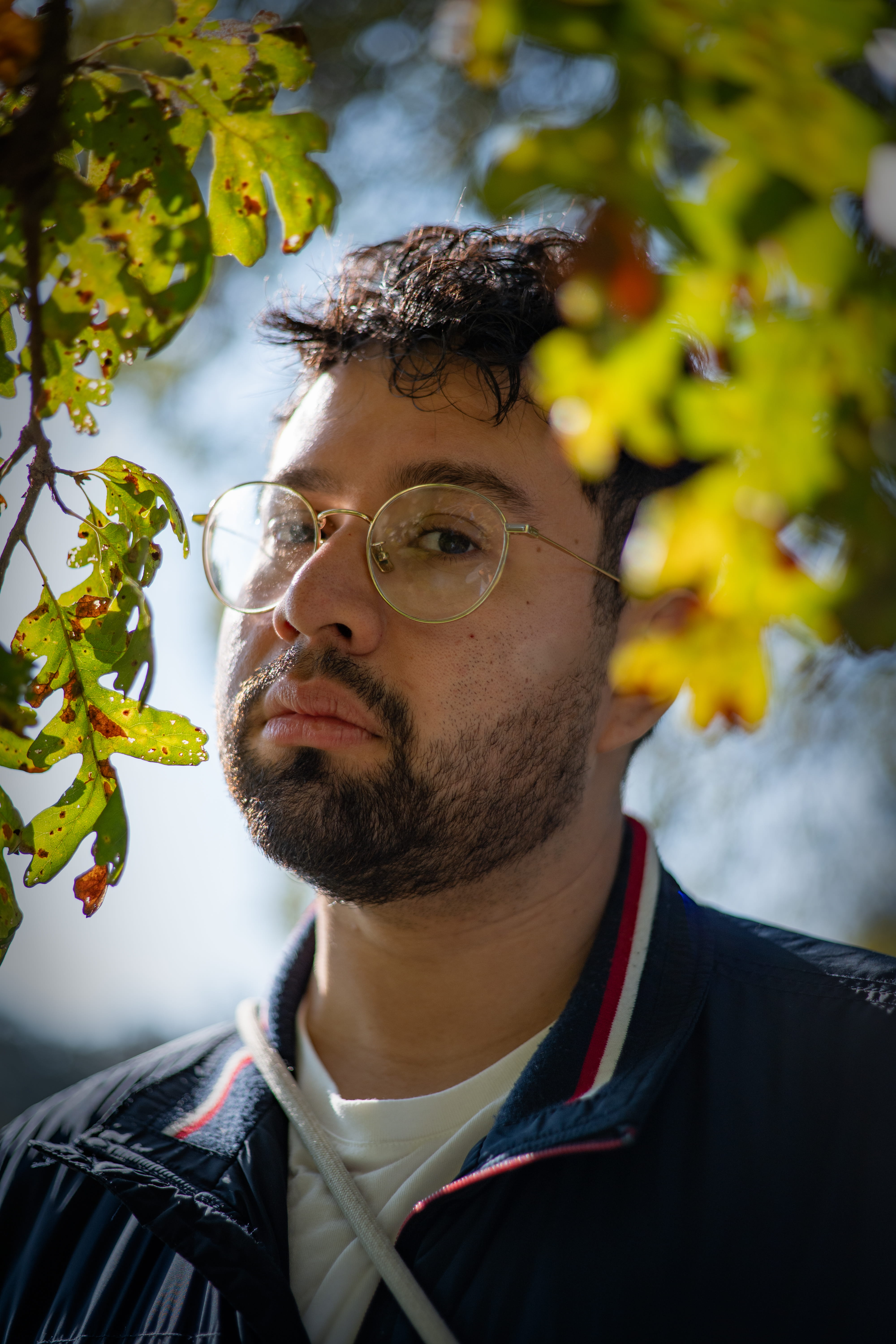 Jesus Rodriguez in a bush, looking kinda sexy