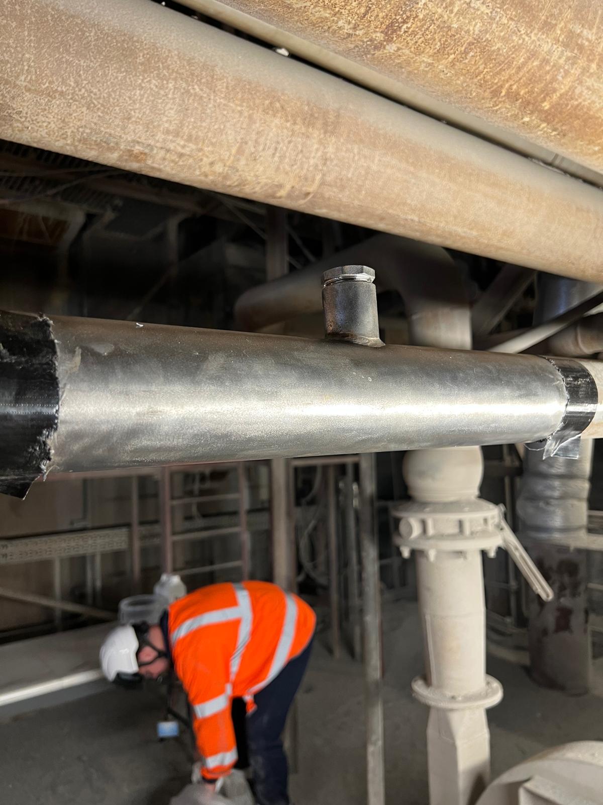 Exposed nozzle geometry after material removal