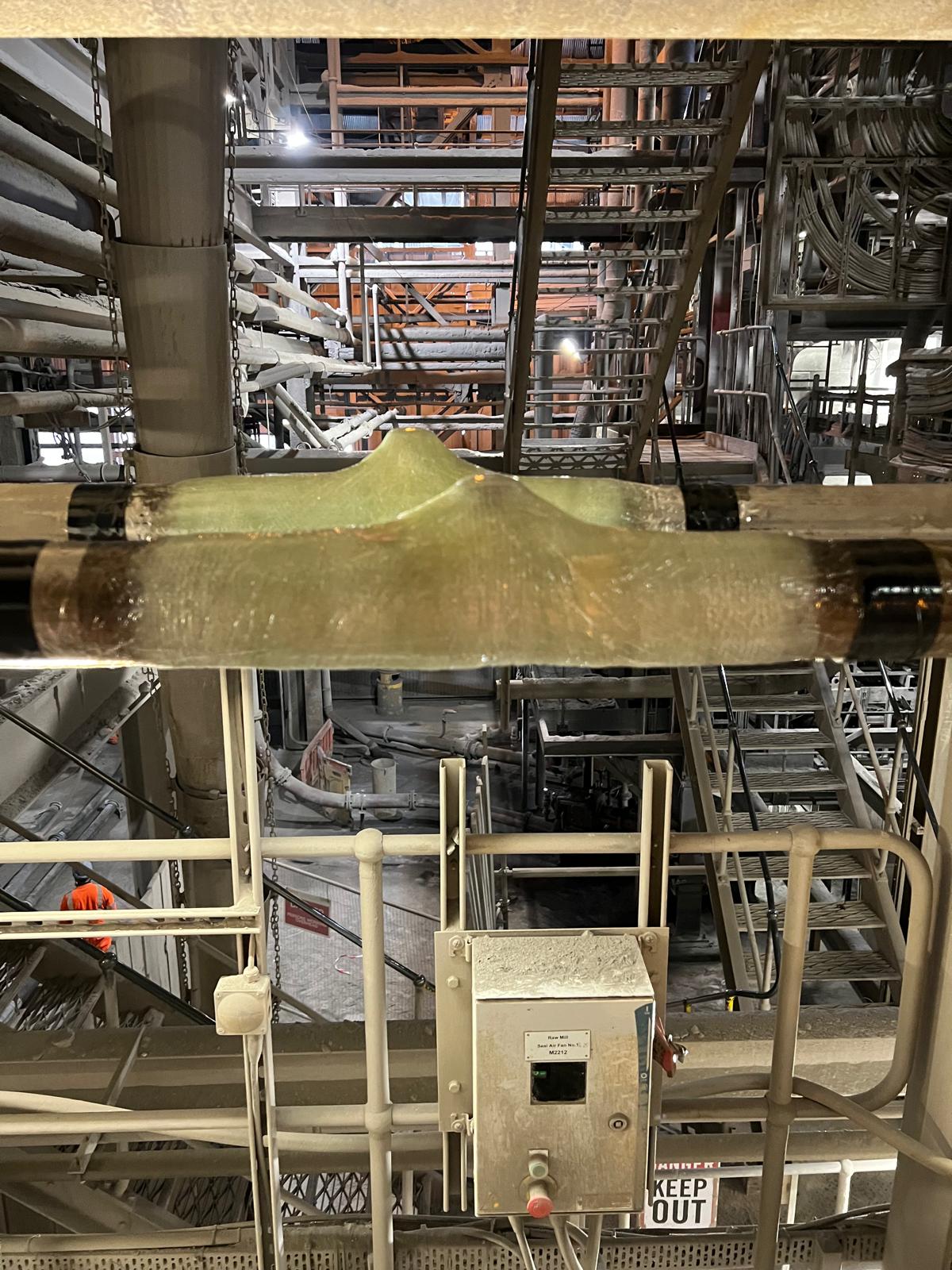 Completed single-nozzle composite repair