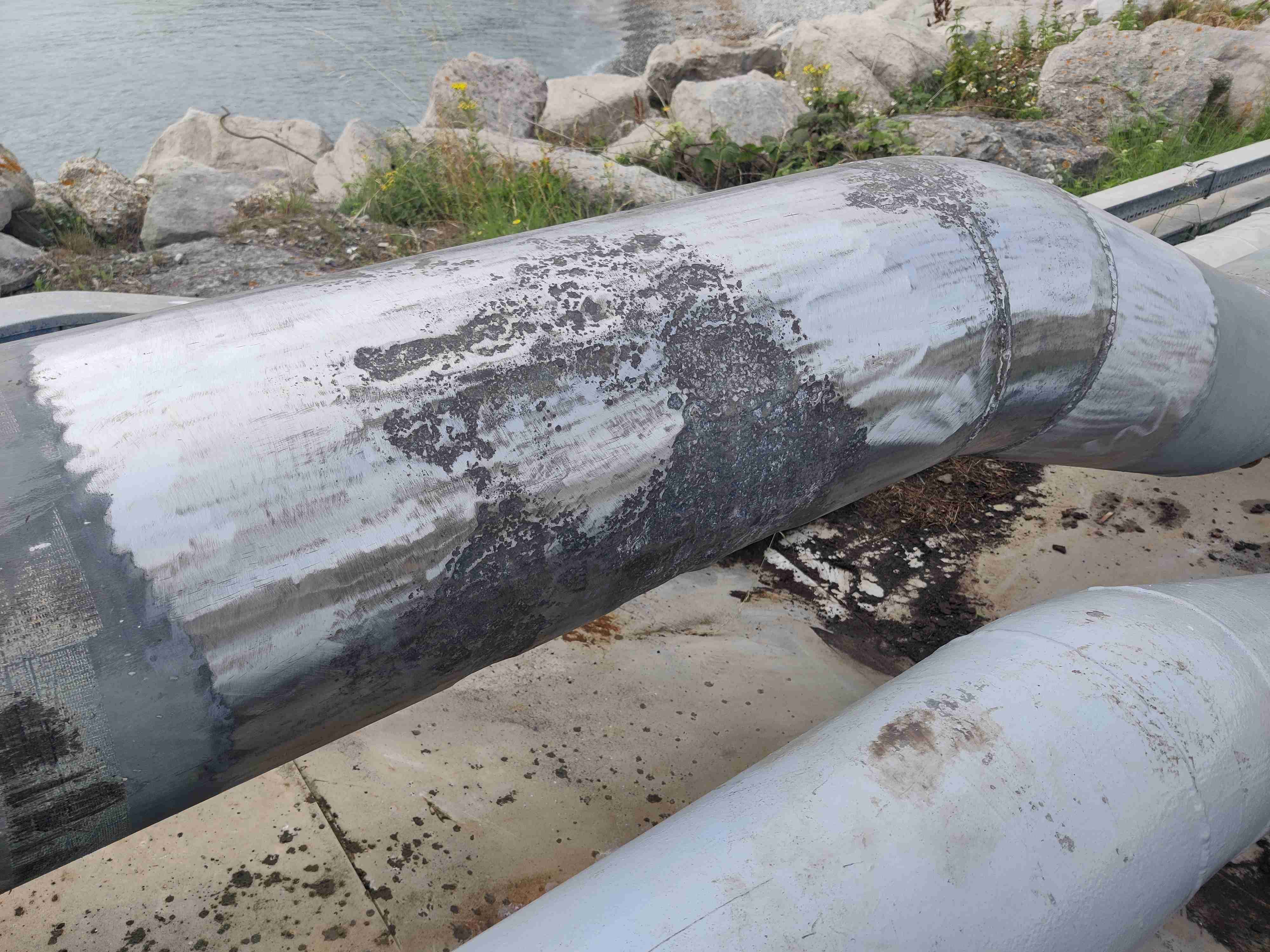 External corrosion on a 12-inch fuel-oil pipeline repair area