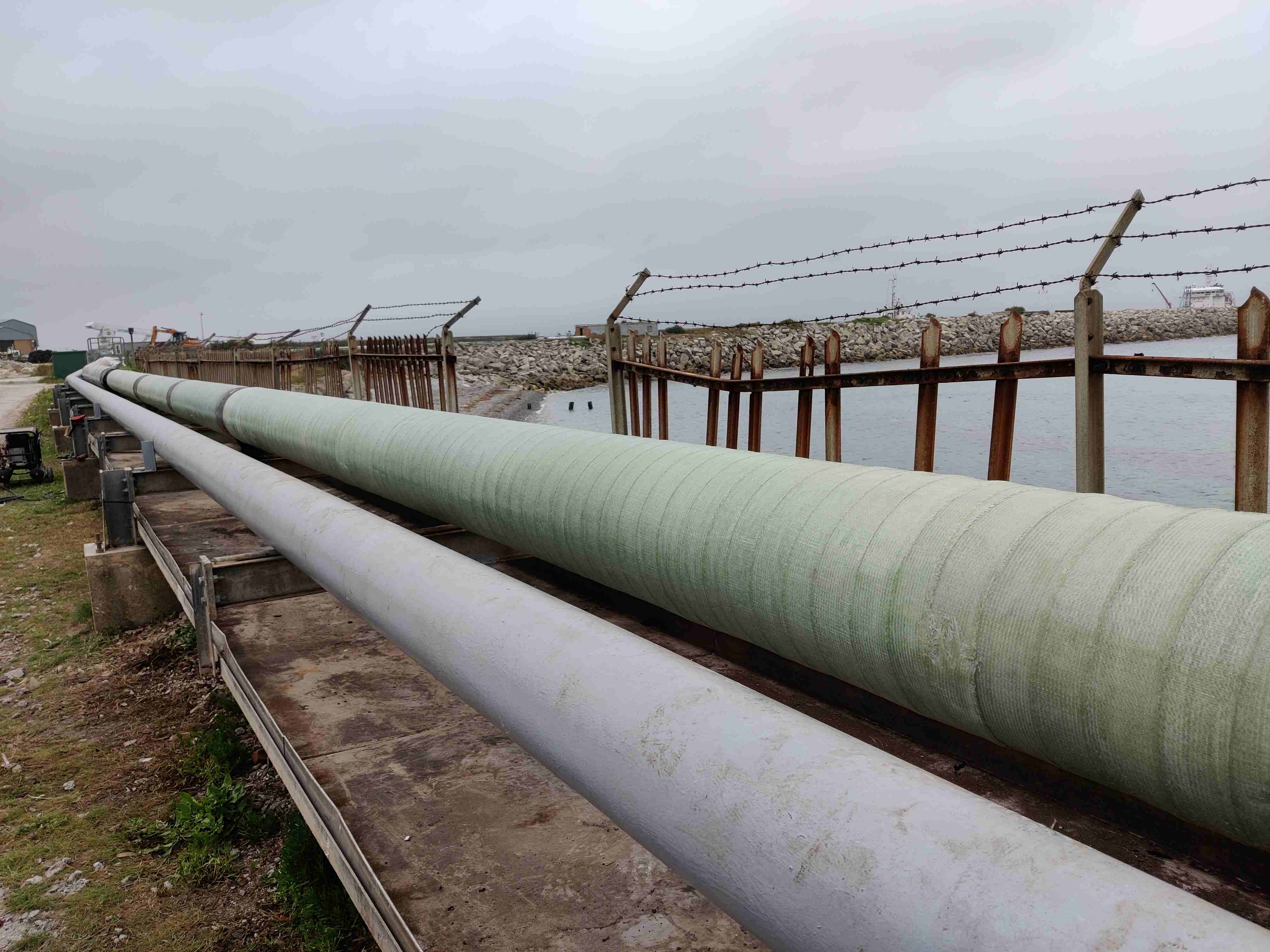 Completed straight-pipe BioWrap 102 repair