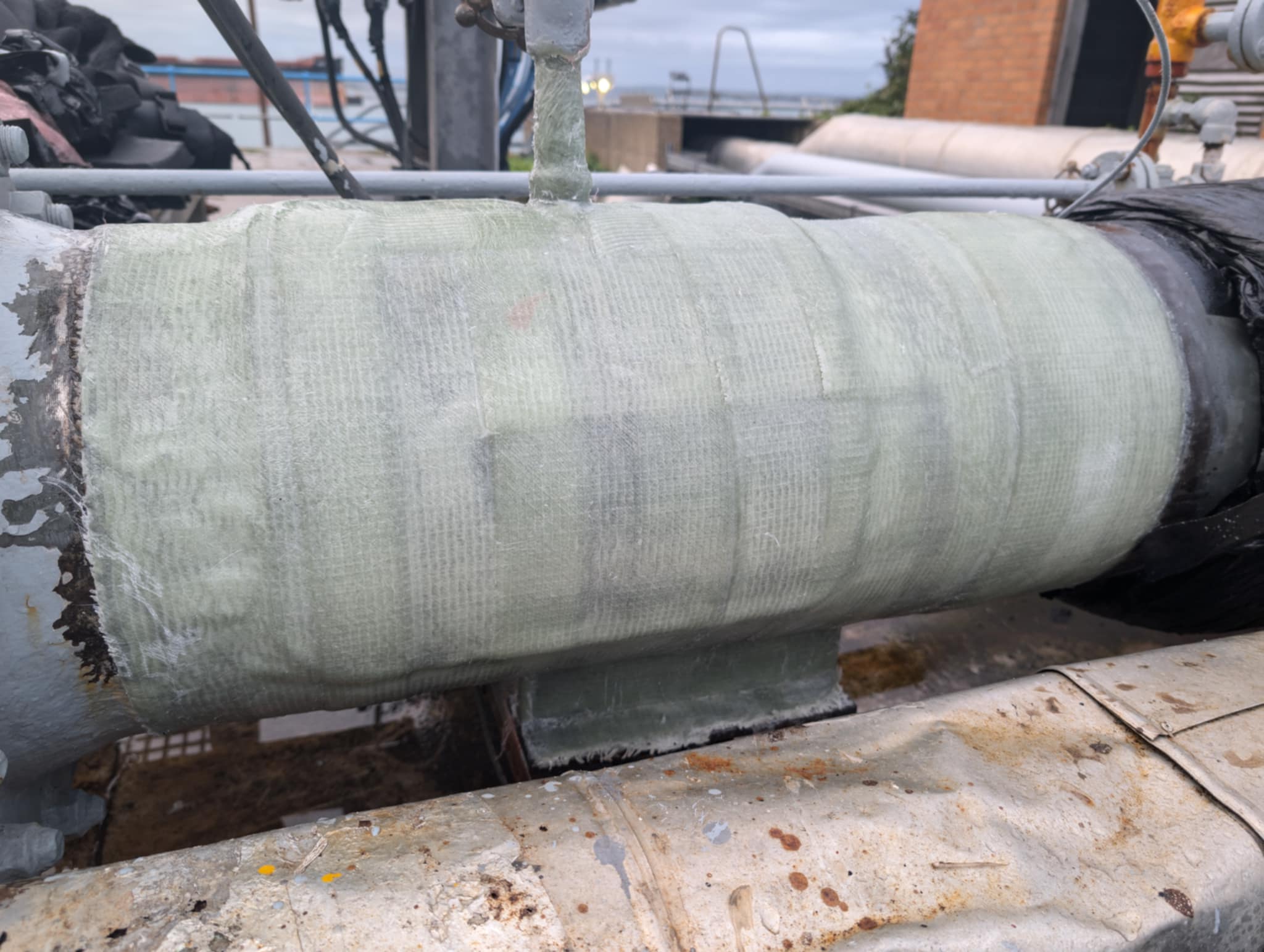 Completed BioWrap 102 repair on fuel-oil and MGO pipework