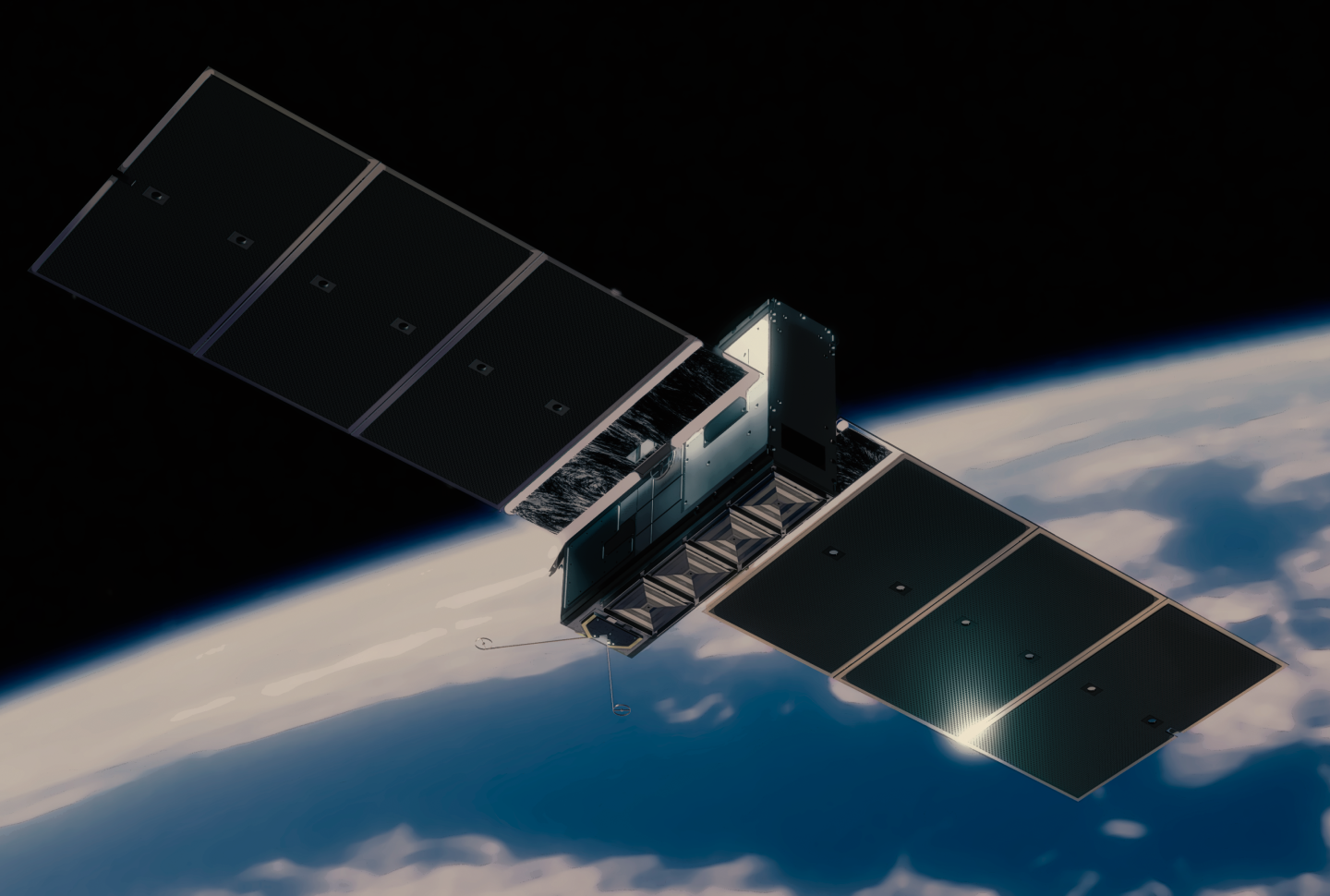 A Fleet Satellite in space over Earth