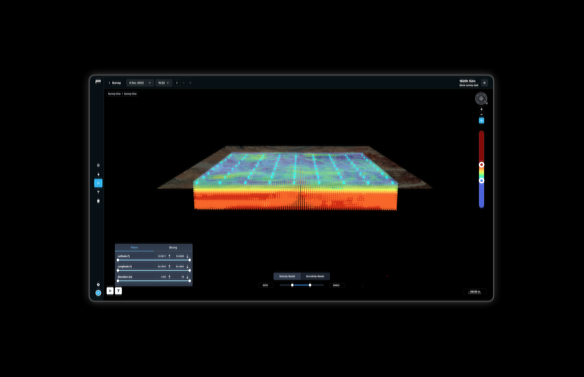 A screenshot of the ExoSphere program showing 3D render