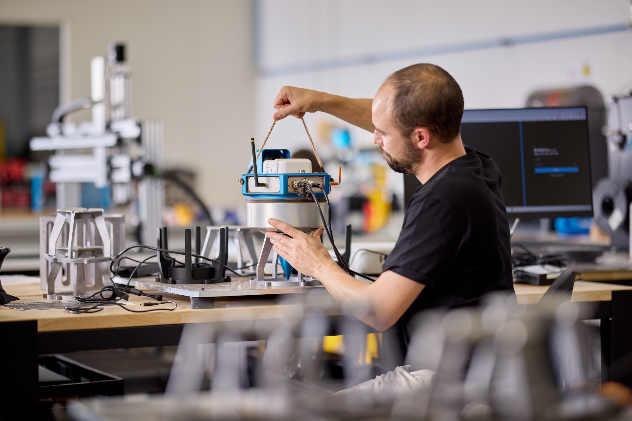 A man fixing technology