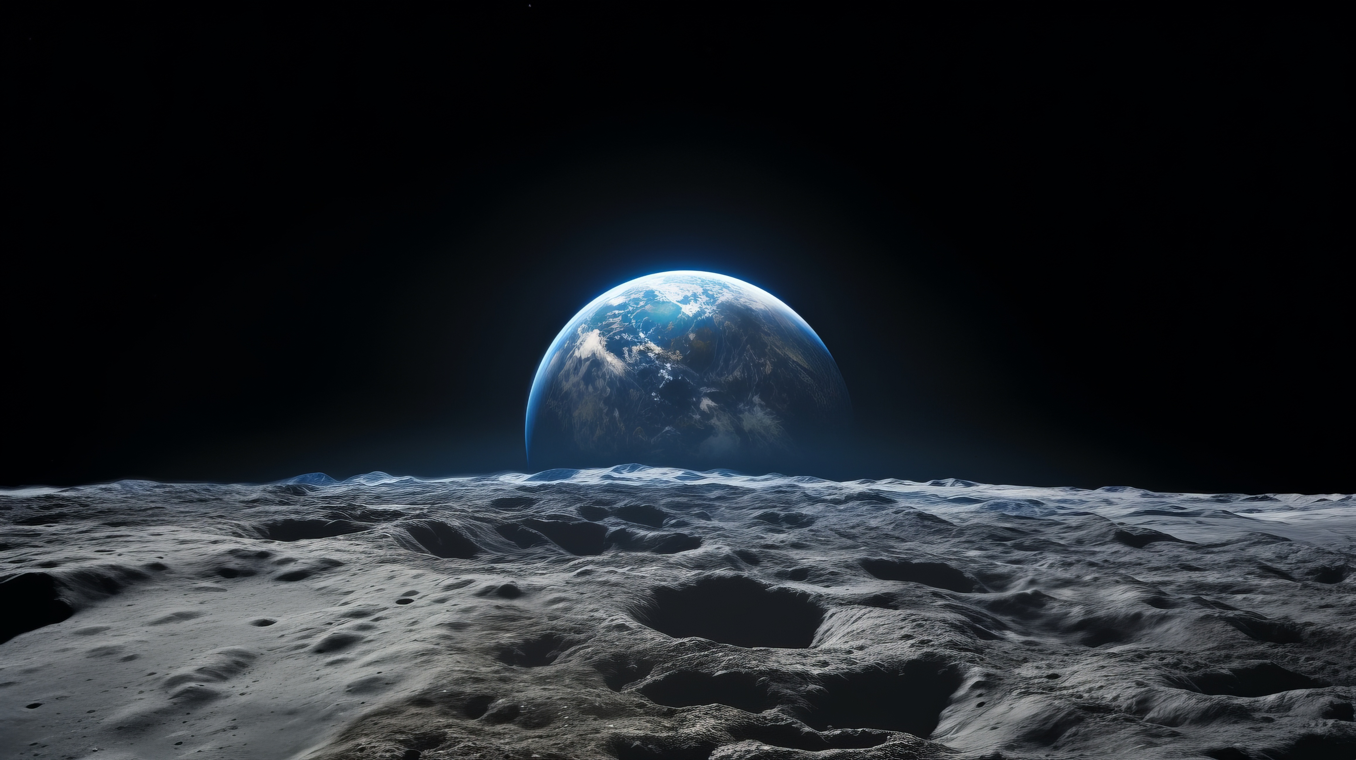 The earth viewed from the moon
