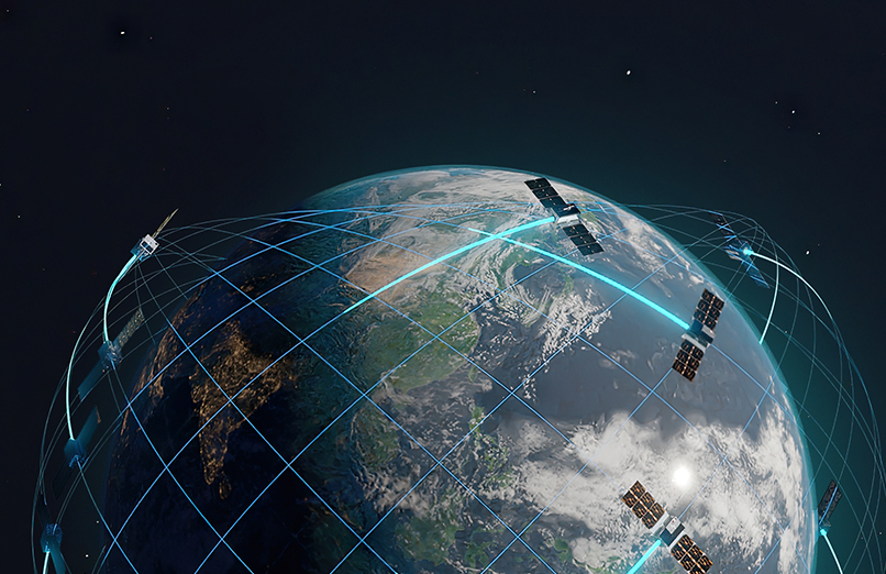 Satellites around earth