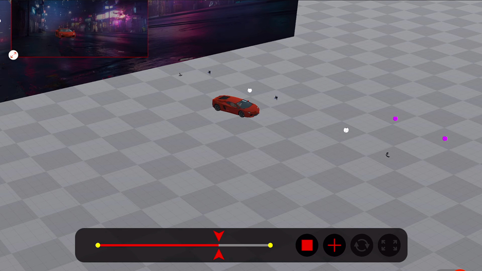 Scene showing the different style grading options in Previs Pro